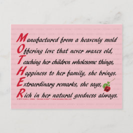 Moeder (Acrostiek) Briefkaart