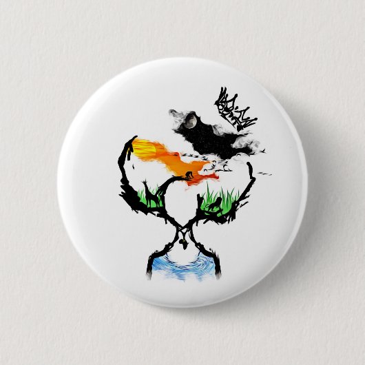 Moeder-Afrika Ronde Button 5,7 Cm (Voorkant)