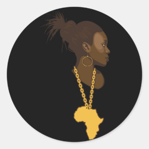 Moeder-Afrika Ronde Sticker