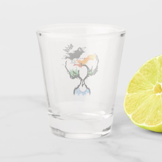 Moeder-Afrika Shot Glas (Achterkant)