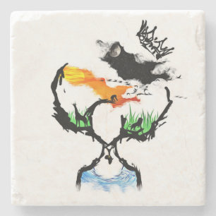 Moeder-Afrika Stenen Onderzetter