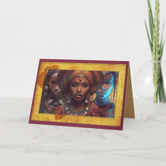 Moeder Afrika vieren Bedankkaart (Voorkant)