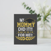 Moeder Afstudeer Familie Waardering Moeder School Briefkaart (Staand voorkant)