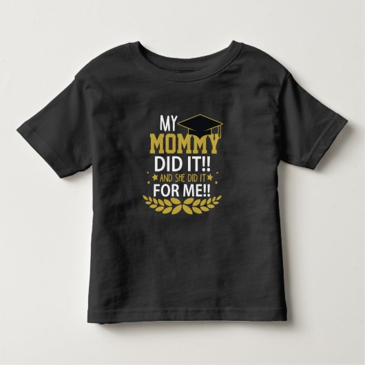 Moeder Afstuderen Familiewaardering Mam School Kinder Shirts (Voorkant)