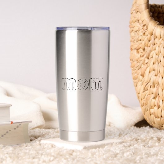 Moeder Alfabet Tracing Moederdag Cadeau Geïsoleerde Drinkbeker (Woonkamer (Gedraaid) )