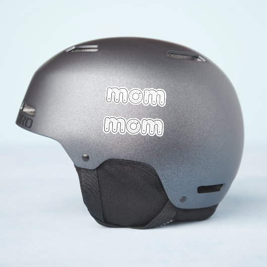 Moeder Alfabet Tracing Moederdag Die Cut Vinyl Sticker (Helm Zijkant)