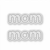 Moeder Alfabet Tracing Moederdag Die Cut Vinyl Sticker (Voorkant)