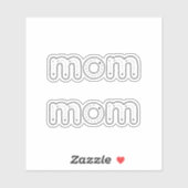 Moeder Alfabet Tracing Moederdag Die Cut Vinyl Sticker (Vel)