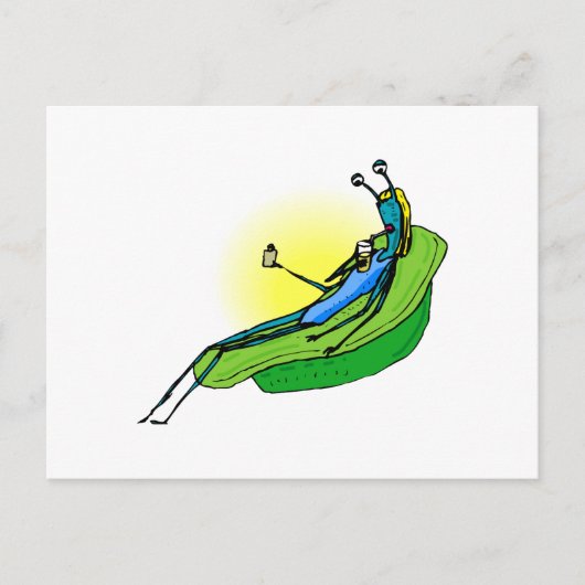 Moeder Alien lounging Briefkaart (Voorkant)