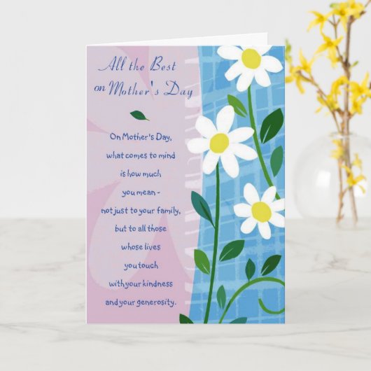 Moeder - Alle Beste op de Kaart van het Moederdag (Gele Bloem)