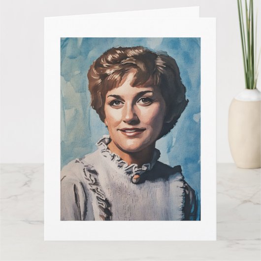 Moeder als computeraquarelschilderij kaart (Voorkant)
