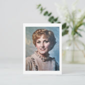 Moeder als computergestileerde olieverfschilderij  briefkaart (Staand voorkant)