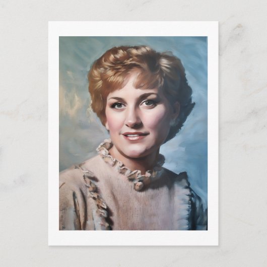 Moeder als computergestileerde olieverfschilderij  briefkaart (Voorkant)