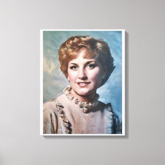 Moeder als computermuur Imapsto olieverfschilderin Canvas Afdruk (Voorkant)
