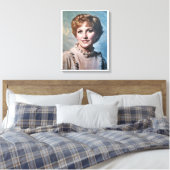 Moeder als computermuur Imapsto olieverfschilderin Canvas Afdruk (Insitu (Slaapkamer))