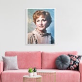 Moeder als computermuur Imapsto olieverfschilderin Canvas Afdruk (Insitu (Woonkamer))