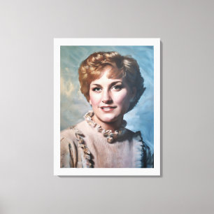 Moeder als computermuur Imapsto olieverfschilderin Canvas Afdruk