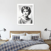 Moeder als computertekening canvas afdruk (Insitu (Slaapkamer))