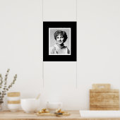 Moeder als computertekening poster (Keuken)