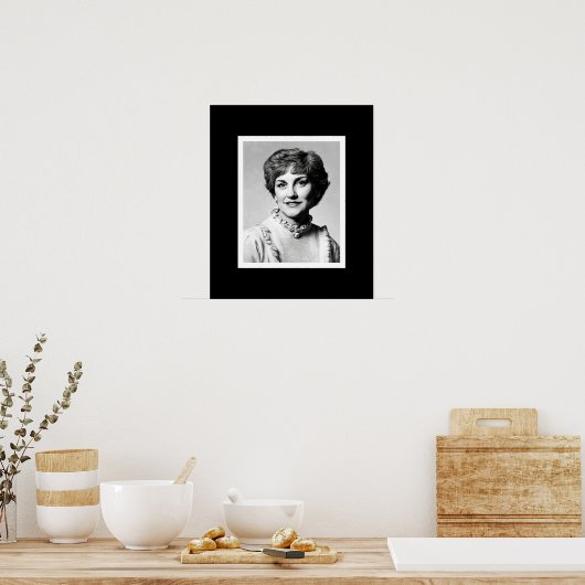 Moeder als computertekening poster (Keuken)