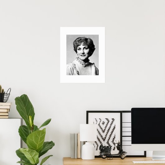 Moeder als computertekening poster (Thuiskantoor)