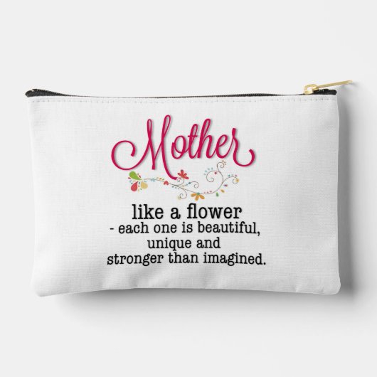 Moeder als een bloem die elk is mooi etui (Achterkant)