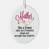 Moeder als een bloem die elk is mooi keramisch ornament (Rechts)
