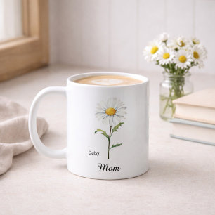 Moeder April Geboortebloem Madeliefje Koffiemok