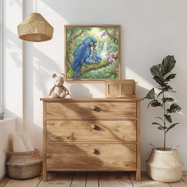 Moeder Ara en Kuikens Kinderkamer Poster