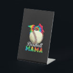 Moeder Art Baseball Mama Birthday Reclamebord Met Voetstuk<br><div class="desc">Moeder Art Baseball Mama Birthday</div>