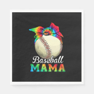 Moeder Art Baseball Mama Birthday Servet