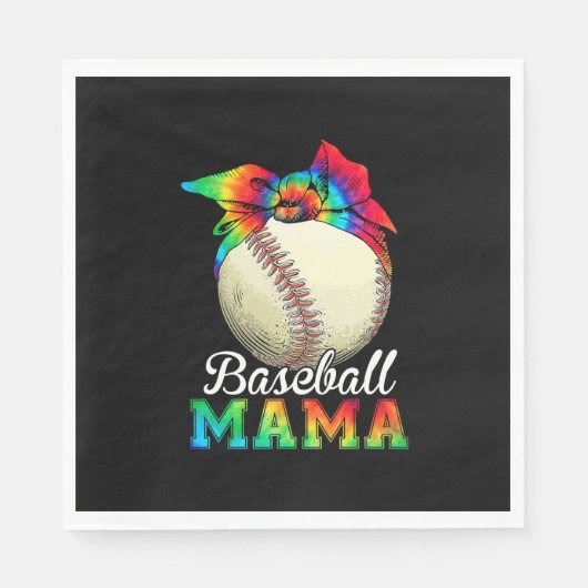 Moeder Art Baseball Mama Birthday Servet (Voorkant)