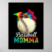 Moeder Art Baseball Momma Birthday Poster (Voorkant)