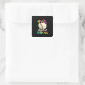 Moeder Art Baseball Momma Birthday Vierkante Sticker (Tas)