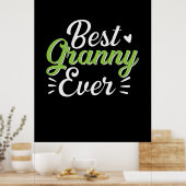 Moeder Art Best Granny Ever Poster (Keuken)