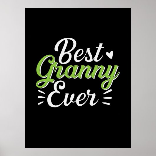 Moeder Art Best Granny Ever Poster (Voorkant)