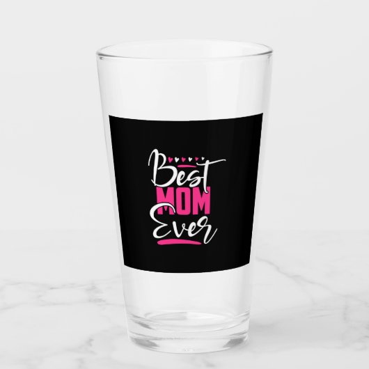 Moeder Art Best Mam Ever Glas (Voorkant)