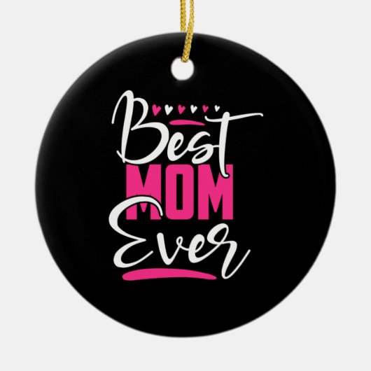 Moeder Art Best Mam Ever Keramisch Ornament (Voorkant)