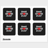 Moeder Art Best Mam Ever Vierkante Sticker (Vel)