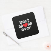 Moeder Art Best Mam Ever Vierkante Sticker (Envelop)