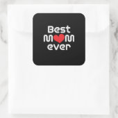 Moeder Art Best Mam Ever Vierkante Sticker (Tas)