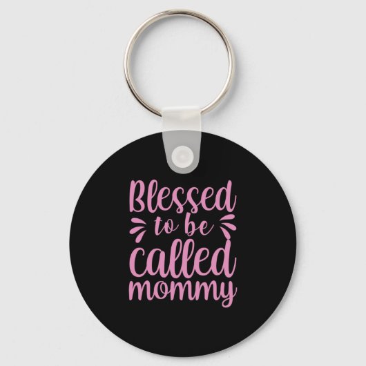 Moeder Art Blessed heet mama Sleutelhanger (Voorkant)