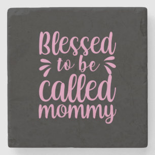 Moeder Art Blessed heet mama Stenen Onderzetter
