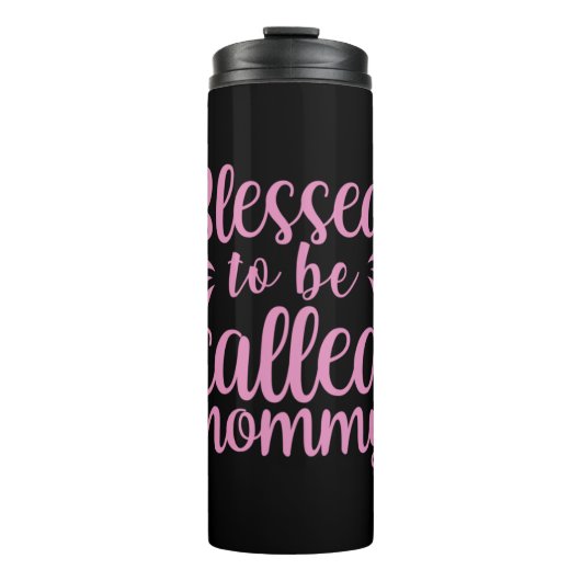 Moeder Art Blessed heet mama Thermosbeker (Voorkant)