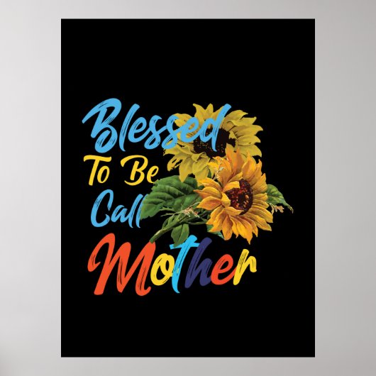 Moeder Art Blessed noemt moeder Poster (Voorkant)