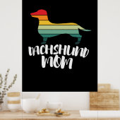 Moeder Art  Dachshund Mam Poster (Keuken)