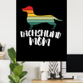 Moeder Art  Dachshund Mam Poster (Thuiskantoor)