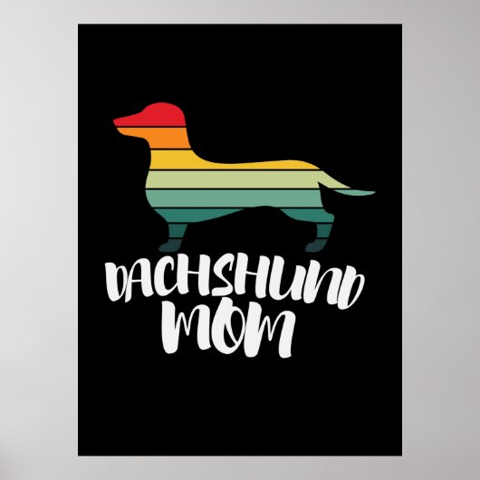 Moeder Art  Dachshund Mam Poster (Voorkant)