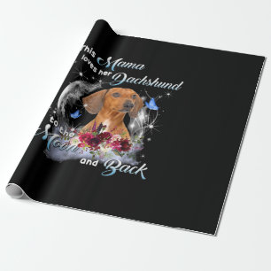 Moeder Art Dachshund Mama Birthday Cadeaupapier