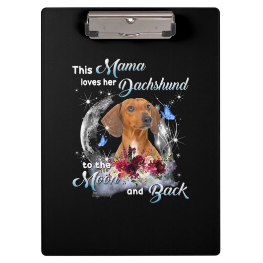 Moeder Art Dachshund Mama Birthday Klembord (Voorkant)